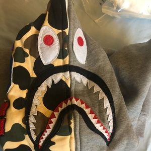 Bape Grey Multicolored Hoodie Men’s Medium
